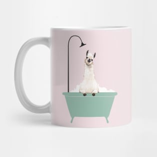 Llama Enjoying Bubble Bath Mug